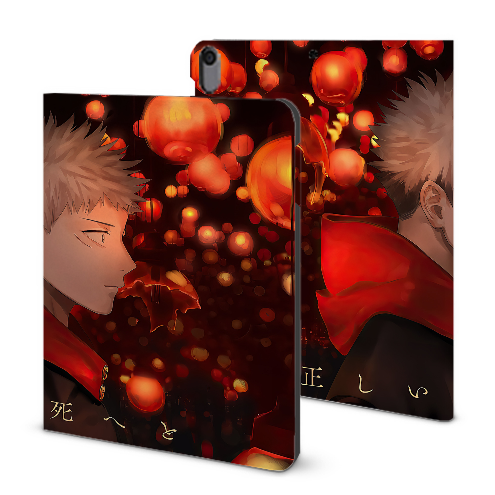 （画像用） 呪術廻戦 Jujutsu Kaisen IPad ケース ブック型 PUレザー TPU 耐衝撃 軽量 薄型 ペン収納なし 全面保護 IPad 各モデル対応
